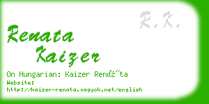 renata kaizer business card